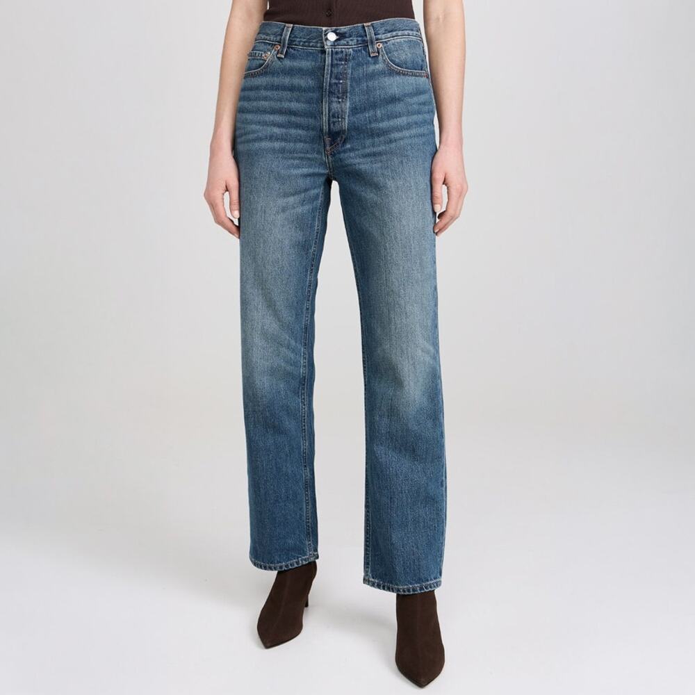 Alex Mill The Bev Relaxed Jeans in Vintage Dark Indigo Size 27